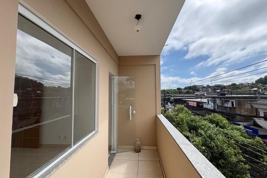 Varanda de kitnet/studio para alugar com 1 quarto, 31m² em Curicica, Rio de Janeiro