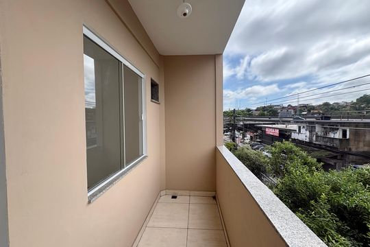 Varanda de kitnet/studio para alugar com 1 quarto, 31m² em Curicica, Rio de Janeiro