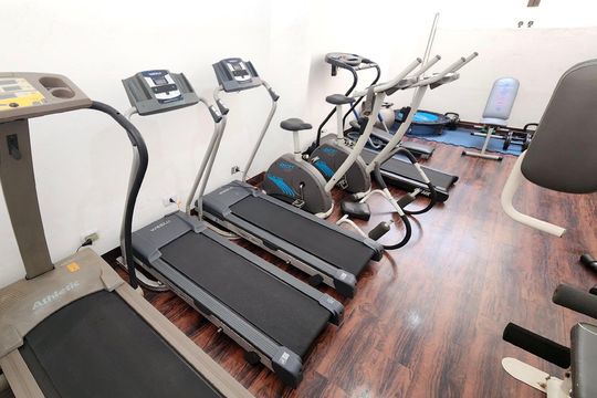 Área comum - Academia de apartamento para alugar com 1 quarto, 50m² em José Menino, Santos