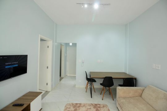 Sala de apartamento para alugar com 1 quarto, 50m² em José Menino, Santos