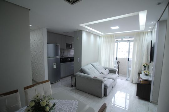 Sala de apartamento à venda com 2 quartos, 47m² em Jardim Riacho das Pedras, Contagem