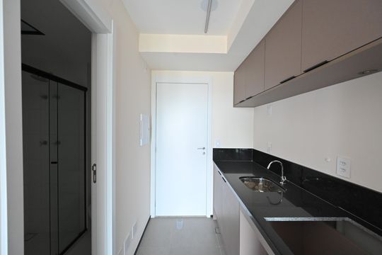 Cozinha de kitnet/studio para alugar com 1 quarto, 26m² em Vila Clementino, São Paulo