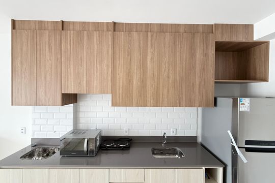 Cozinha de apartamento para alugar com 1 quarto, 27m² em Mooca, São Paulo