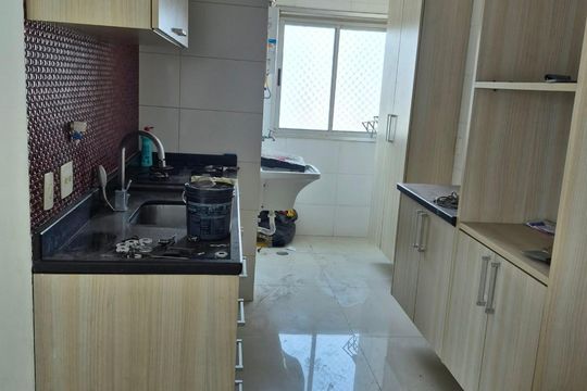 Cozinha de apartamento à venda com 2 quartos, 55m² em Sacoma, São Paulo
