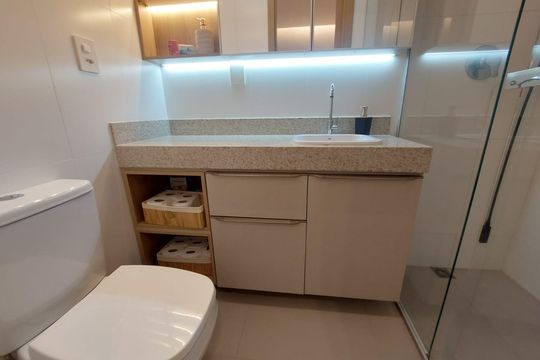 baheiro 1 de apartamento à venda com 2 quartos, 64m² em Cidade Nova, Belo Horizonte