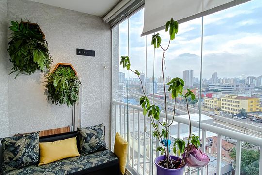 Varanda da Sala de apartamento à venda com 2 quartos, 60m² em Mooca, São Paulo