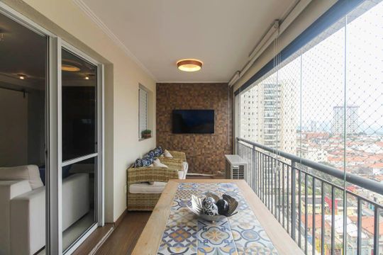 Varanda da Sala de apartamento à venda com 3 quartos, 120m² em Vila Prudente, São Paulo