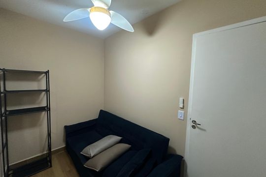 Sala de apartamento para alugar com 1 quarto, 62m² em Ilha Porchat, São Vicente