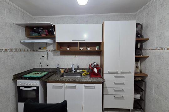 Cozinha de apartamento para alugar com 2 quartos, 87m² em Cidade Ocian, Praia Grande
