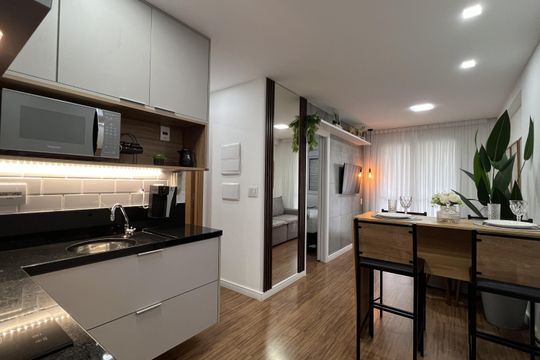 Cozinha de apartamento à venda com 1 quarto, 37m² em Centro, Guarulhos