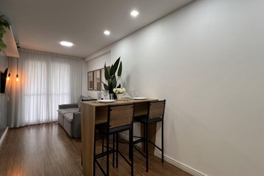 Cozinha de apartamento à venda com 1 quarto, 37m² em Centro, Guarulhos
