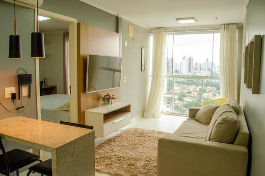 Apartamento para alugar com 1 quarto, 52m² em Jardim Goiás, Goiânia