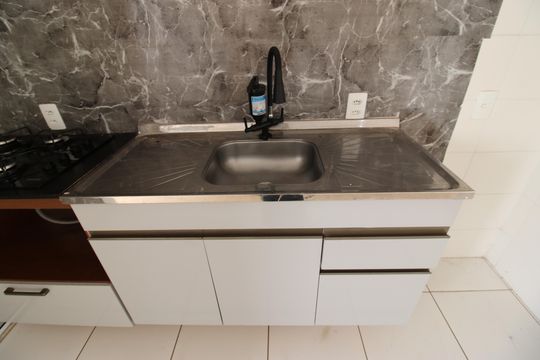 Cozinha de apartamento para alugar com 2 quartos, 45m² em Parque São Bento, Sorocaba