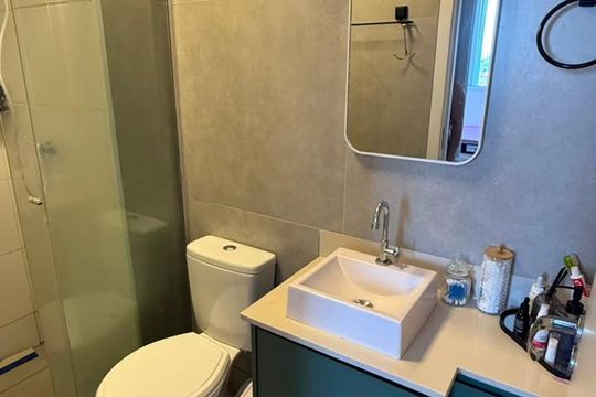 Banheiro de apartamento para alugar com 2 quartos, 43m² em Fazenda Crimeia Caveiras, Goiânia