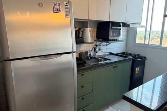 Cozinha de apartamento para alugar com 2 quartos, 43m² em Fazenda Crimeia Caveiras, Goiânia