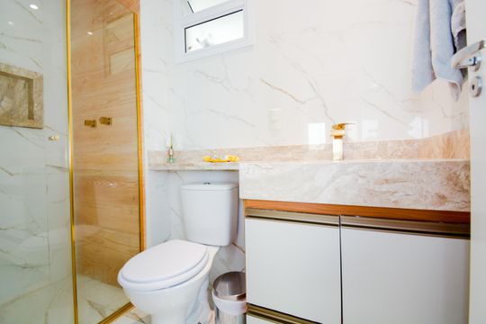 Banheiro Social de apartamento para alugar com 2 quartos, 73m² em Centro, Guarulhos