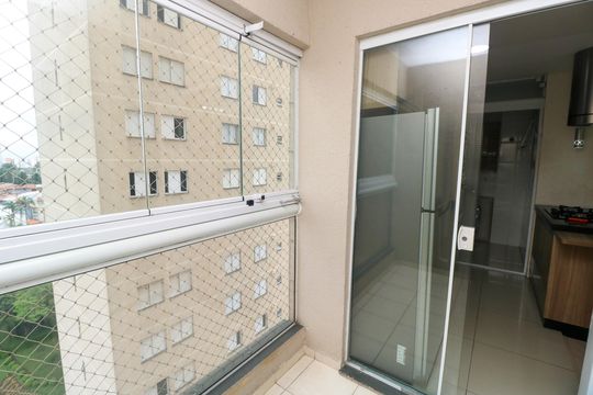 Varanda da Sala de apartamento para alugar com 2 quartos, 52m² em Vila Eldizia, Santo André