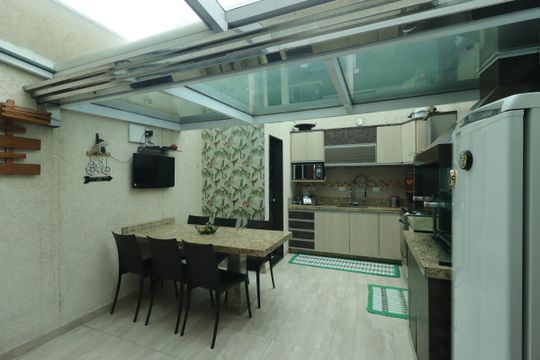 Área Gourmet de casa para alugar com 3 quartos, 175m² em Vila Camilópolis, Santo André