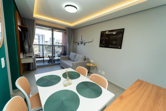 Sala de Jantar de apartamento à venda com 2 quartos, 57m² em Parque Industrial, Campinas