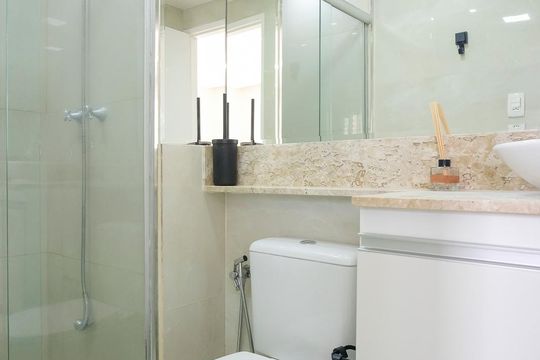 Banheiro de apartamento para alugar com 2 quartos, 47m² em Campestre, São Caetano do Sul