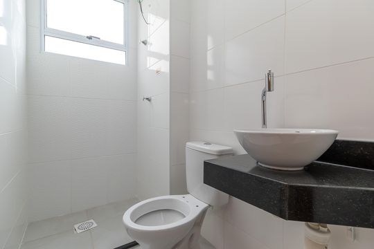 Banheiro de apartamento para alugar com 2 quartos, 49m² em Braúnas, Belo Horizonte