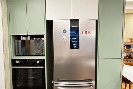 Cozinha de apartamento à venda com 2 quartos, 79m² em Campestre, Santo André