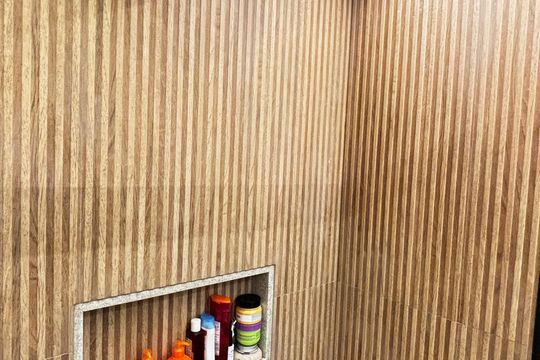 Banheiro da Suíte 1 de apartamento à venda com 2 quartos, 79m² em Campestre, Santo André