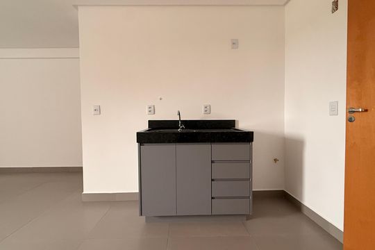 Cozinha de kitnet/studio para alugar com 1 quarto, 28m² em Jardim América, Goiânia