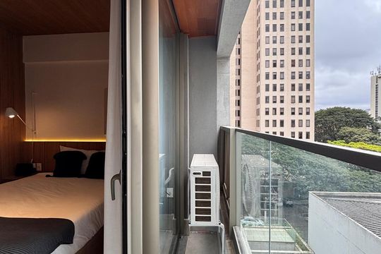 Varanda de kitnet/studio à venda com 1 quarto, 22m² em Itaim Bibi, São Paulo