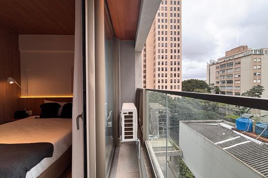 Varanda de kitnet/studio à venda com 1 quarto, 22m² em Itaim Bibi, São Paulo