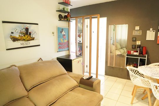 Sala de Estar de apartamento à venda com 2 quartos, 50m² em Residencial Morada dos Lagos, Barueri