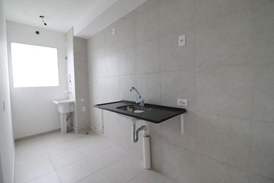 Cozinha de apartamento à venda com 2 quartos, 46m² em Barra Olímpica, Rio de Janeiro