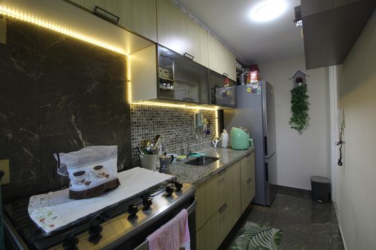 Cozinha de apartamento à venda com 2 quartos, 70m² em Barra Olímpica, Rio de Janeiro
