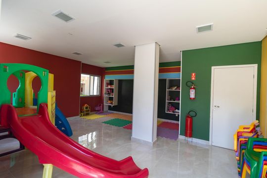 Área comum - Brinquedoteca de apartamento para alugar com 3 quartos, 68m² em Jardim Aurelia, Campinas