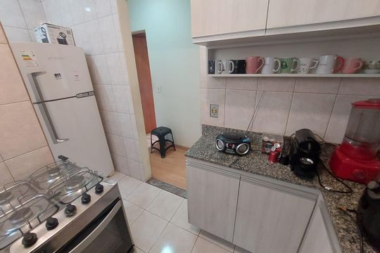 cozinha de apartamento à venda com 3 quartos, 56m² em Horto, Belo Horizonte