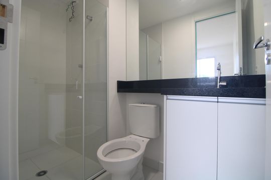 Banheiro de apartamento para alugar com 1 quarto, 29m² em Planalto Paulista, São Paulo