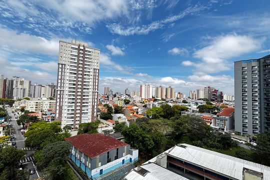 Varanda da Suíte de apartamento para alugar com 3 quartos, 105m² em Jardim Bela Vista, Santo André