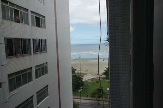 Vista da Sala de apartamento para alugar com 1 quarto, 55m² em Gonzaga, Santos