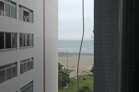 Vista da Sala de apartamento para alugar com 1 quarto, 55m² em Gonzaga, Santos
