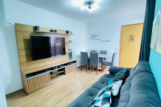 Sala de apartamento para alugar com 2 quartos, 47m² em Jardim Isis, Cotia