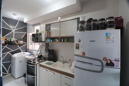 Cozinha de apartamento para alugar com 2 quartos, 42m² em Rio Branco, Canoas