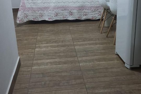 Cozinha de kitnet/studio para alugar com 1 quarto, 20m² em Chácaras Alvorada, Indaiatuba