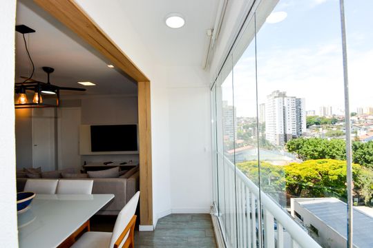Varanda da Sala de apartamento para alugar com 1 quarto, 47m² em Vila Galvão, Guarulhos
