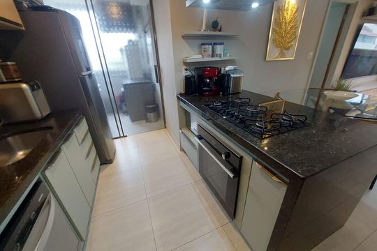 cozinha de apartamento à venda com 3 quartos, 80m² em Sagrada Família, Belo Horizonte