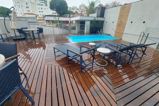 Área comum - Piscina de apartamento à venda com 3 quartos, 80m² em Sagrada Família, Belo Horizonte