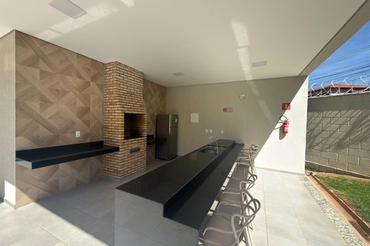 Área comum - Churrasqueira de apartamento para alugar com 2 quartos, 43m² em Tres Barras, Contagem