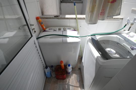 Área de Serviço de apartamento para alugar com 2 quartos, 96m² em Jardim Santo Alberto, Santo André
