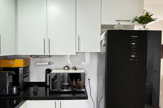 Cozinha de apartamento à venda com 2 quartos, 49m² em Jardim Alzira Franco, Santo André