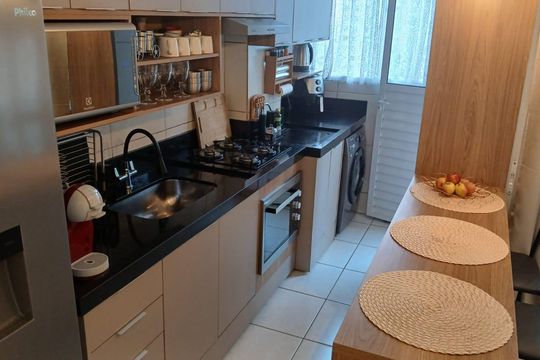 Cozinha de apartamento à venda com 2 quartos, 48m² em Jardim Ampliacao, São Paulo