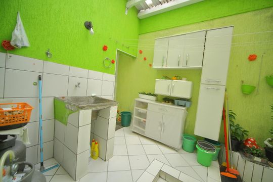 Área de Serviço de casa de condomínio à venda com 2 quartos, 90m² em Vila Jerusalem, São Bernardo do Campo